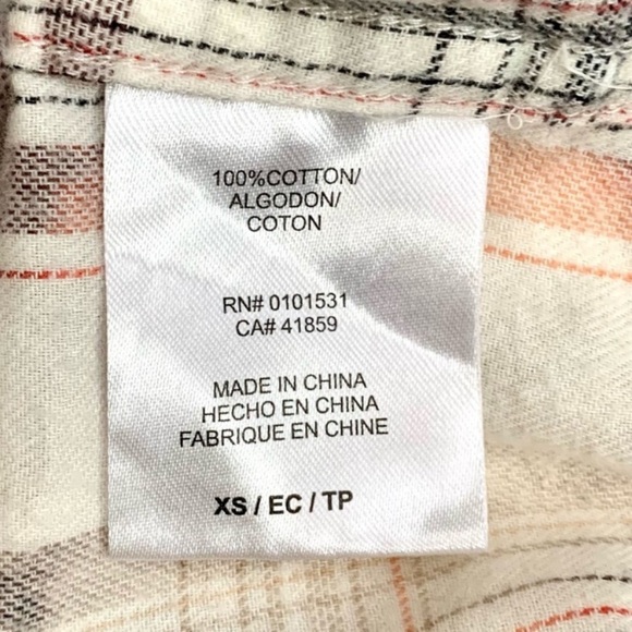 Care Bears Graphic Bleached Plaid Button Front Long Sleeve Flannel Shirt- XS - Picture 9 of 11